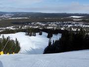Schwere Piste Snövesslan