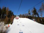 Protěž - 4er Sesselbahn fix geklemmt