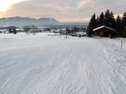 Piste mit Blick zur Talstation