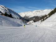 Leichte Talabfahrt nach Obergurgl