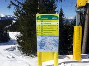 Beschilderung auf der Planai