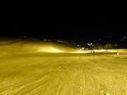 Leichte Abfahrt am Familienlift