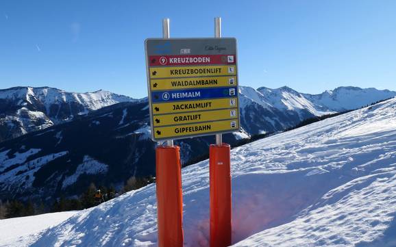 Raurisertal: Orientierung in Skigebieten – Orientierung Rauriser Hochalmbahnen – Rauris