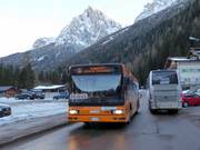 Skibus im Val di Fassa (Fassatal)