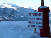 Information zur Mittagspause an einigen Liften