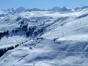 Blick auf die Pisten zwischen Hanglalm und Hartkaser