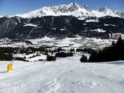 FIS-Piste-Fugna mit Blick nach Savognin