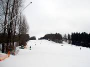 Der breite Schlusshang oberhalb der Talstation