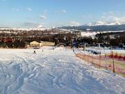 Leichte Übungspisten im Talbereich