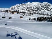 Die Loipen ziehen über das ganze Plateau