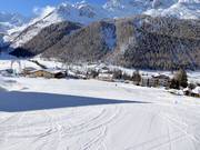 Der Übungshang Sonnenlift im Ort Sulden