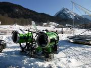 Beschneiung des Talbereichs: Kinderland und Ahornlift