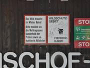 Hinweis zu Wildschutzgebieten