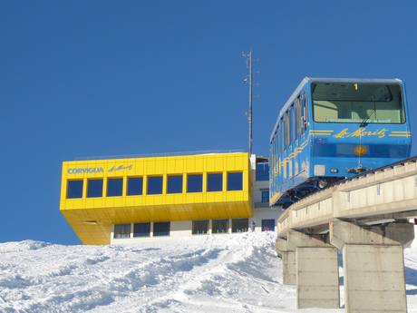 Hütten, Bergrestaurants  Oberengadin – Bergrestaurants, Hütten St. Moritz – Corviglia