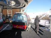 Das Personal zeigt Präsenz an der Gondelbahn