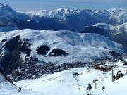 Der Sektor La Vallée Blanche westlich des Ortes