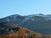 Blick auf das Skigebiet Masella vom Tal aus