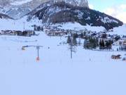 Blick auf die Unterkünfte in Colfosco