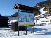 Pistenplan an der Talstation Kvitfjell