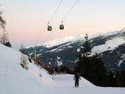 Abendstimmung auf der Talabfahrt nach Bramberg