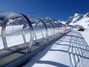 Das überdachte Förderband ist ideal für Kinder