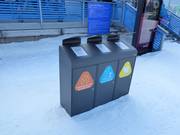 Mülltrennung im Skigebiet Levi