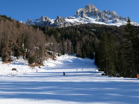 Skigebiete für Anfänger im Val di Fiemme (Fleimstal) – Anfänger Latemar – Obereggen/Pampeago/Predazzo