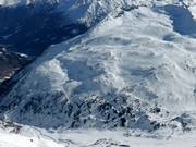 Blick auf das Skigebiet Sportgastein