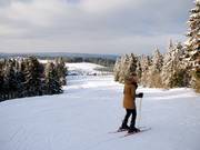 Blick von der Bergstation über den Sahnehang