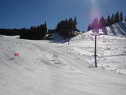 Perfekte Pistenpräparierung im Skigebiet June Mountain