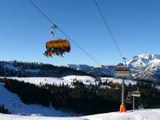 Edtalmbahn - 6er Hochgeschwindigkeits-Sesselbahn (kuppelbar) mit Abdeckhauben und Sitzheizung