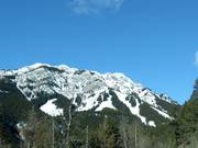 Blick auf das Skigebiet Mt. Norquay
