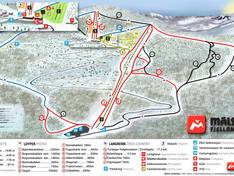 Pistenplan Målselv Fjellandsby