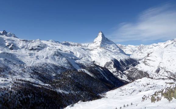Monte Cervino (Matterhorn): Größe der Skigebiete – Größe Zermatt/Breuil-Cervinia/Valtournenche – Matterhorn