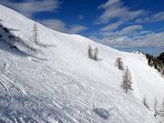 Freier Skiraum im oberen Bereich