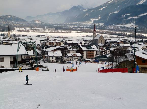 Blick vom Burglift ins Inntal