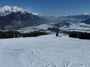 Der obere Teil der Skiroute ins Tal