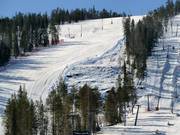 Blick auf die Pisten von Suomu