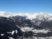 Blick auf das Skigebiet