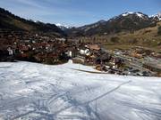 Blick auf die Unterkünfte in Zweisimmen