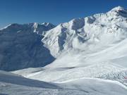 Blick auf die Pisten an der oberen Scheid
