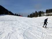 Mittelschwere Abfahrt am Südhanglift