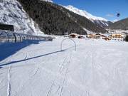 Der Übungshang Cevedale an der Talstation der Seilbahn und Rosimbahn