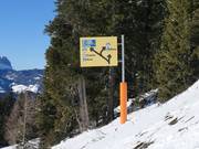 Ausschilderung im Skigebiet