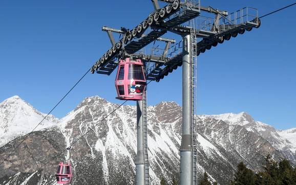 Valdidentro: beste Skilifte – Lifte/Seilbahnen Cima Piazzi/San Colombano – Isolaccia/Oga