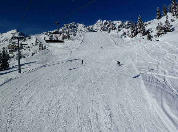 Abfahrt an der Glattjochbahn