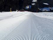 Perfekt präparierte Piste im Skigebiet Speikboden