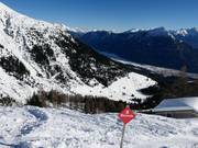 Steile Skiroute Hinteres Hochmahd vom Alpjoch