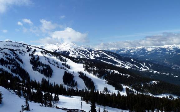 Garibaldi Ranges: Größe der Skigebiete – Größe Whistler Blackcomb