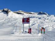 Pistenausschilderung im Skigebiet Belalp